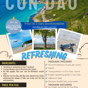 Package tour: Con Dao 3 days 2 nights by airplane